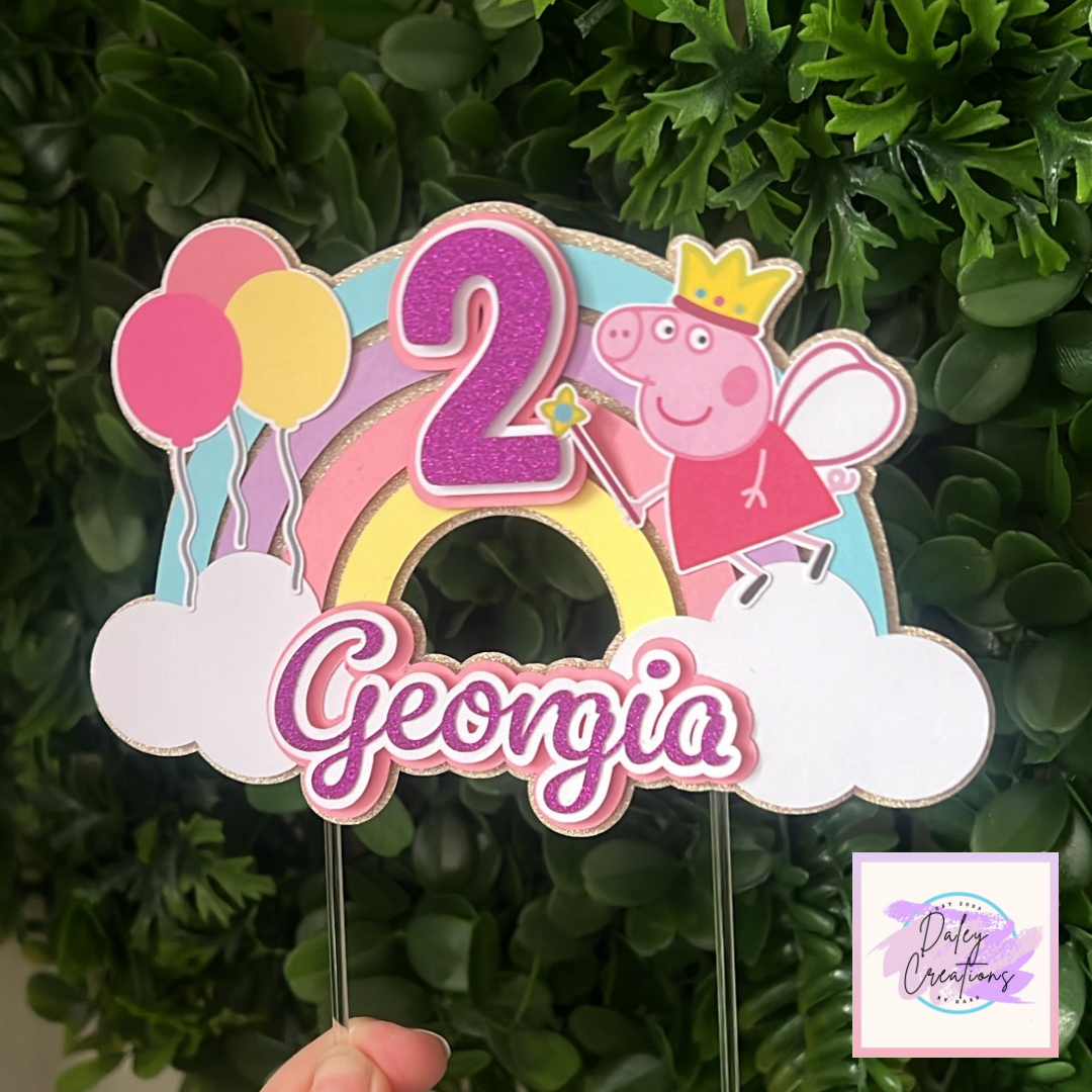 Peppa Pig | Peppa Party | Pig | 3D Cake Topper |